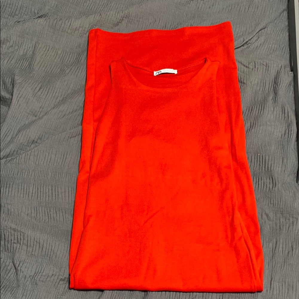 Red maxi dress
